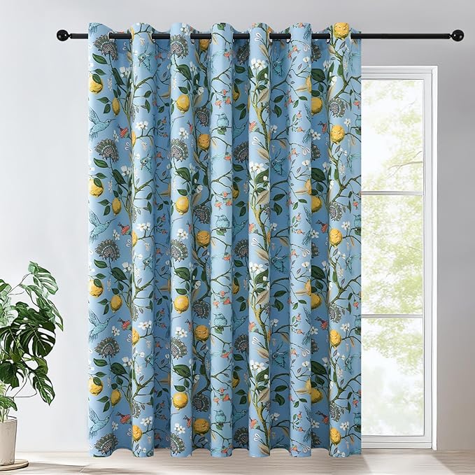 Topfinel Sliding Door Patio Floral Curtains & Drapes by Topfinel