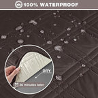 TAOCOCO 100% Waterproof Oversized Loveseat Recliner Cover, Non Slip Split Couch - Image 4
