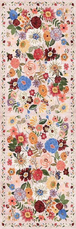 Rug for Hallways Kitchen Rug 2'6" x 14', Non Slip Washable Rugs by WelcometoBabovid