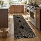 Lahome Modern Geometric Runner Rug, 2x6 Laundry Room Rug Runners - Image 3