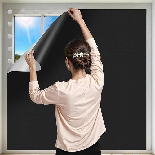 100% Blackout Curtains for Bedroom 2 Pack 118"x57" Portable Window Blinds Cover by ZUNGOUMC