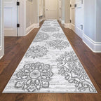 HEBE Hallway Runner Rug 2'8''x14' Washable Vintage Distressed Area Rugs Non - Image 3