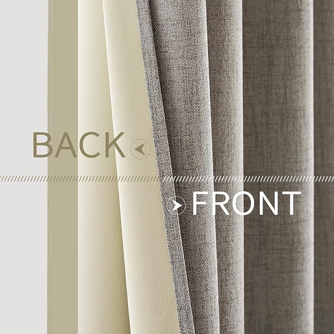MIULEE Linen Curtains 90 Inches Curtains - Image 6