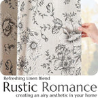 jinchan Blackout Floral Curtains - Image 5