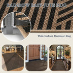 Lahome Enfys Modern Geometric Outdoor Easy Jute Rug, 3x5 Indoor Outdoor Rugs - Image 3