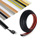 Rubber Bond Cord Cover Floor Cable Protector - Strong Self Adhesive Floor Cord Covers for Wires - Low Profile Extension Cord Covers for Floor & Wall