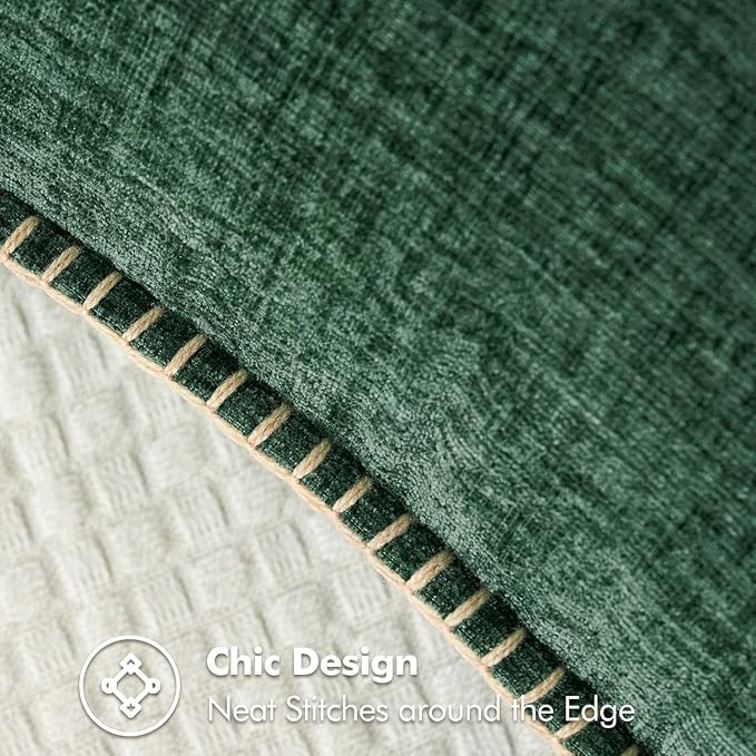 MIULEE Pack of 2 Christmas Pillow Covers 18x18 Inch Dark Green Farmhouse - Image 2