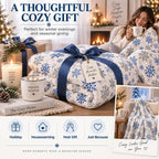Snowflake Throw Blanket 60x80 Inches, Soft Lightweight Winter Blanket