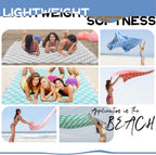 Extra Large Turkish Beach Towel Picnic Mat Throw Blanket Summer Woven Rectangle Tablecloth White Table Clothes XL Outdoor Essentials Beach Accessories Garden Party Decor Patio Park Lawn Grass Festival