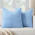 MIULEE Light Blue Decorative Throw Pillow Covers 18x18 Inch by MIULEE