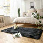 Ashler faux fur rug, Fluffy Shaggy Area Rug Ultra Soft 3 x 5 Feet Rectangle Fur - Image 2