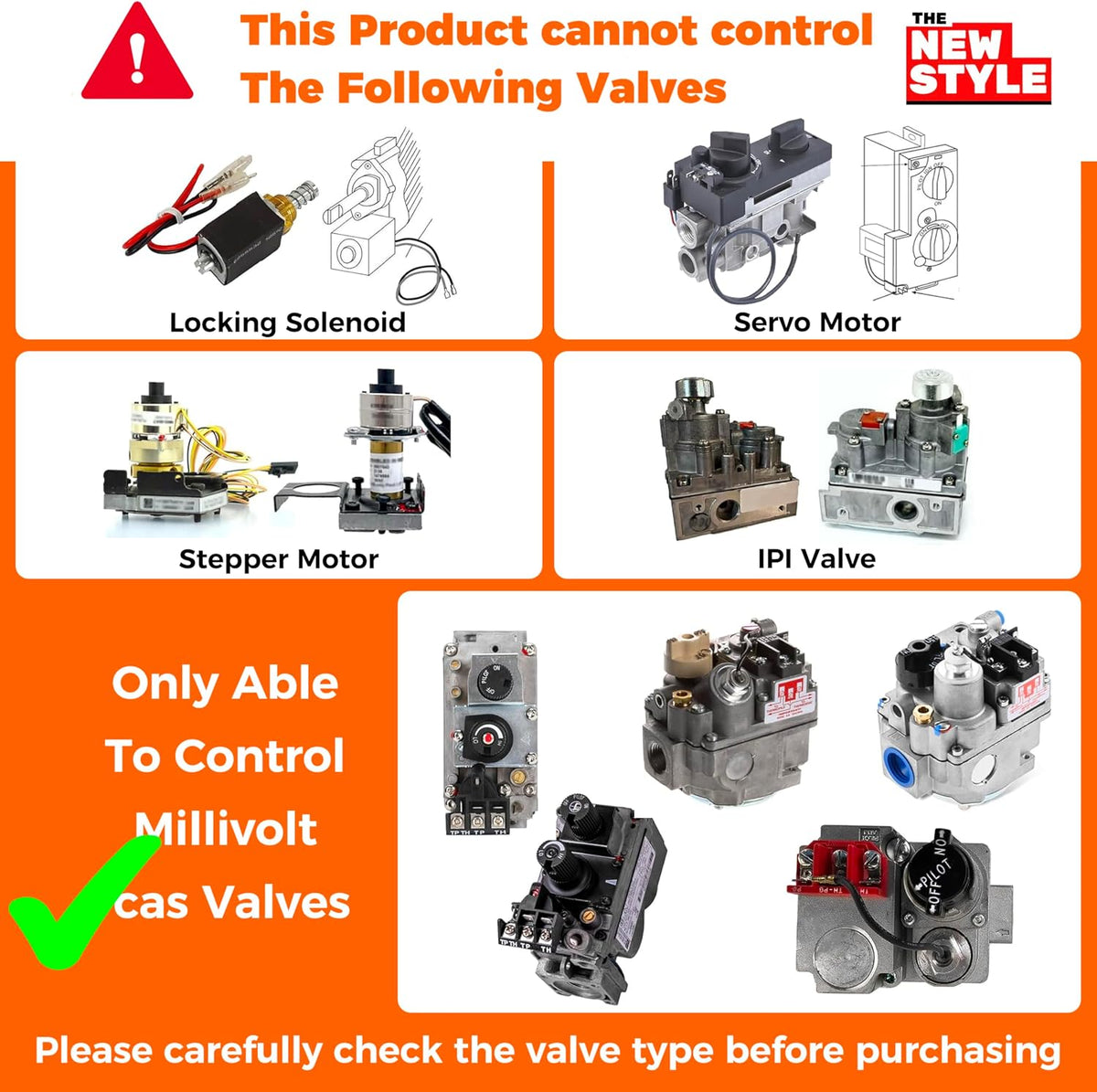 Gas Fireplace Remote Control Kit,Thermostat, On/Off, Countdown Timer,DC Adapter Option,for Millivolt Valve System, Replace for skytech 1420-A,1420TH-A,1001-A,1001TH-A, Acumen RCK,and More