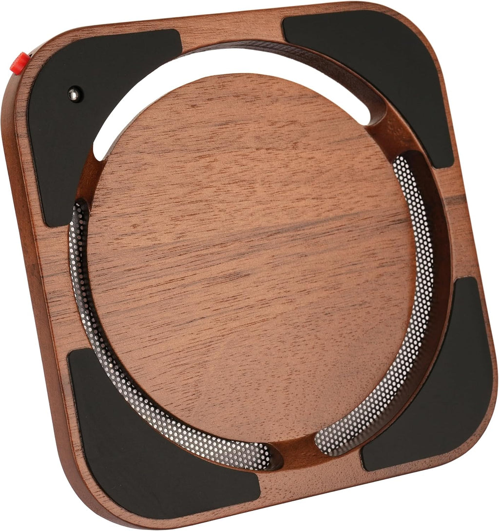 Walnut Mac mini Stand for M4 M5 M6 with Power Button Access