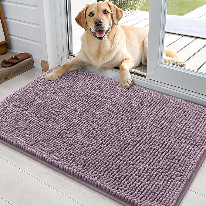 OLANLY Dog Door Mat for Muddy Paws 36x24, Absorbs Moisture and Dirt, Absorbent by OLANLY
