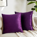 GIGIZAZA Purple Decorative Velvet Decorative 20x20 Throw Pillow Covers - Image 7