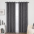 Deconovo Grey Blackout Curtains - Image 2