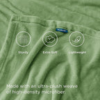 Bedsure GentleSoft Green Fleece Blankets Queen Size - Image 4
