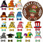 Glikceil 33 Pcs Holiday Interchangeable Highland Cow Wood Welcome Sign