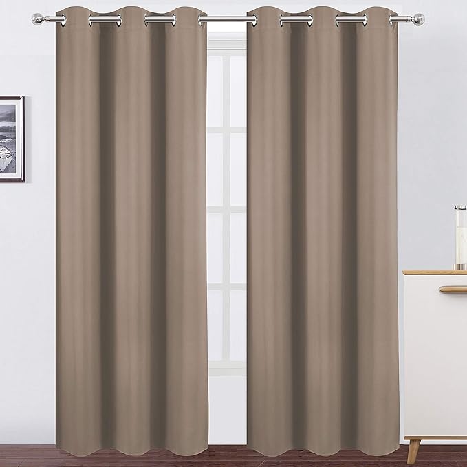LEMOMO Cappuccino Thermal Blackout Curtains/42 x 84 Inch/Set of 2 Panels Room by Lemomo