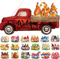 Interchangeable Gnome Welcome Sign, Truck Door Hanger,Red