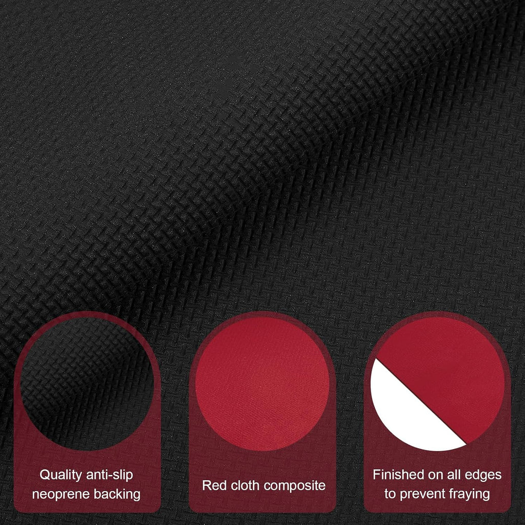 Boao 20 X 2.3 Ft Neoprene Carpet Runner Dark Red, Non Slip Rubber Backed