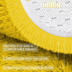 OLANLY Yellow Round Rugs for Bedroom - Image 7
