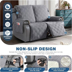 TAOCOCO 100% Waterproof Loveseat Recliner Cover, Non Slip Split Loveseat Covers - Image 4