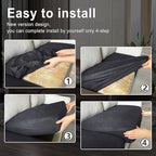 Leather Look Couch Cushion Covers Sofa Seat Slipcovers Sets Couches Furniture - Image 6