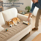 Smiry Couch Cover for Dogs Washable, Non Slip Fuzzy Pet Couch Covers for 3 - Image 6