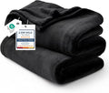 Bedsure GentleSoft Fleece Blankets Queen Size Black by BEDSURE