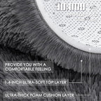 OLANLY Grey Round Rugs for Bedroom - Image 7