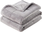 Berkshire Blanket Suedemink & Loftmink Quilted Blanket, Ultra-Soft Reversible Fleece Blanket, Lightweight & Warm, Ideal for Couch, Sofa & Bed, All-Season Comfort, Polar Blue, 90 in × 108 in