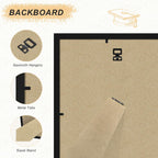 8.5x11 Picture Frame 5 Pack, Black Certificate Document Frames