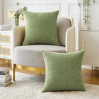 MIULEE Pack of 2 Couch Throw Pillow Covers 24x24 Inch Spring Soft Sage Green - Image 5
