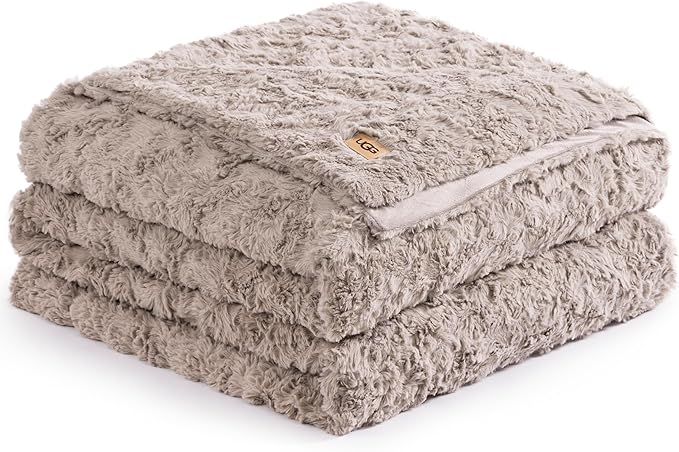 UGG Adalee Faux Fur Full/Queen Size Blanket, Warm Cozy Blanket, Extra Large by UGG