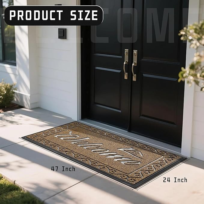 Yimobra Welcome Mat, Heavy Duty Sturdy Door Mats - Image 2