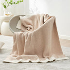 Snuggle Sac Heather Beige Throw Blankets Luxurious Microfiber Fabric, - Image 2