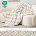 EXQ Home Checkered Throw Blanket, Knitted Blanket - Image 5