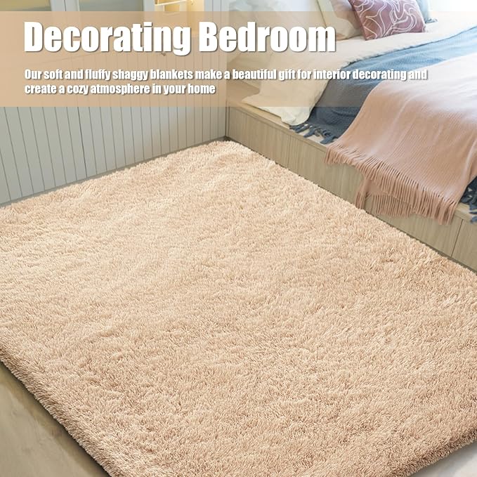 9x12 Fluffy Area Rugs for Living Room, Large Fuzzy Shag Area Rug for Bedroom - Image 8