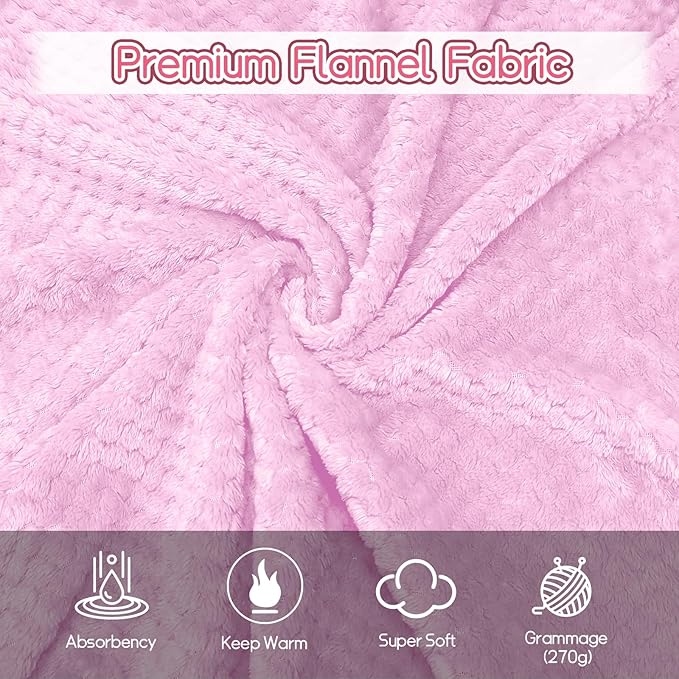 4 Pack Fleece Throw Blankets 50x60 Inches - Image 5