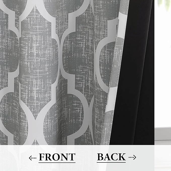 Beauoop 100% Blackout Curtains 72 Inches Long 2 Panels - Image 3