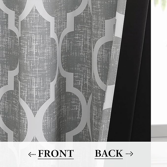 Beauoop 100% Blackout Curtains 108 Inches Long 2 Panels - Image 3