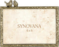 4x6 Antique Gold LoveBirds Picture Frame, Horizontal