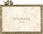 4x6 Antique Gold LoveBirds Picture Frame, Horizontal