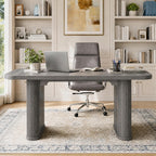 Garvee Dining Table for 6-8 People-62 Long Kitchen Dinner Table, Gray Oak