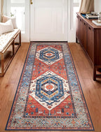 SERISSA Boho Washable Runner Rug, 2x5 Non-Slip Vintage Rust Hallway Kitchen - Image 5
