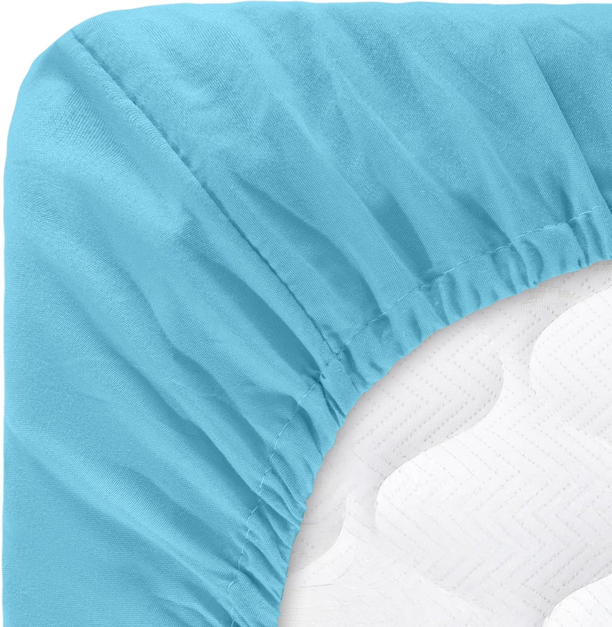 Lavish Home Brushed Microfiber Sheet Set, Light Blue, 3 Piece, Twin