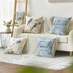 AVOIN colorlife Spring Saying Flowers Butterfly Bird Throw Pillow Covers - Image 2