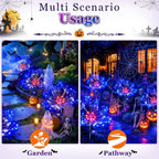 Anordsem Solar Firework Lights Outdoor Garden Fairy Lights 2 Pack Red Blue