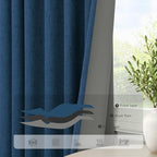 Navy Blue Small Blackout Curtains - Image 4